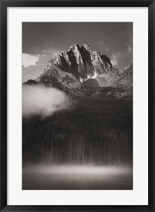 Framed Little Redfish Lake Mist I Print