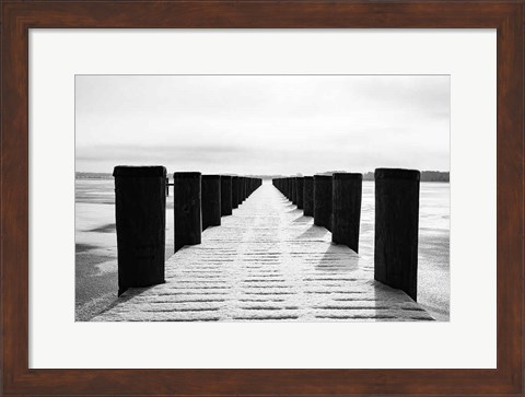 Framed Winter Dock Print