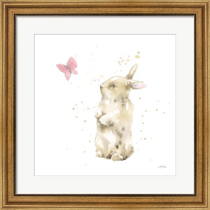 Framed Dreaming Bunny III Print