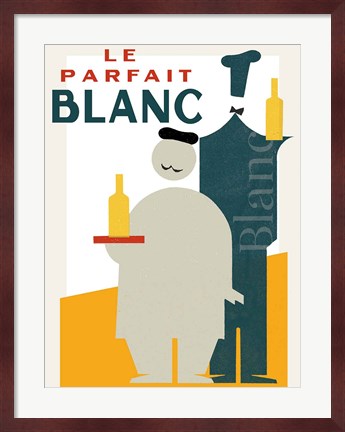 Framed Le Parfait Blanc Print