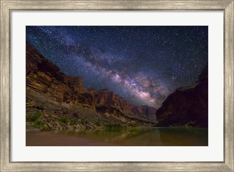 Framed Milky Way Spanning Grand Canyon Print