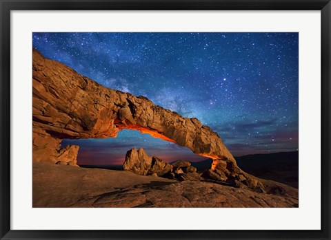 Framed Sunset Arch Milky Way Sky Escalante Print