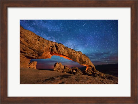 Framed Sunset Arch Milky Way Sky Escalante Print