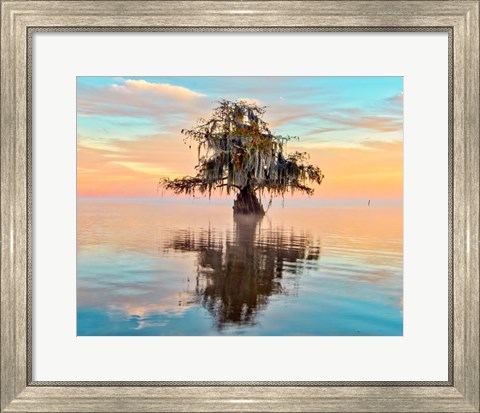 Framed Lake Maurepas in Pastels Print