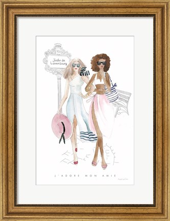 Framed Paris Girlfriends IV Pastel Print