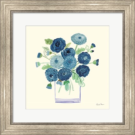 Framed Blue Mums Print