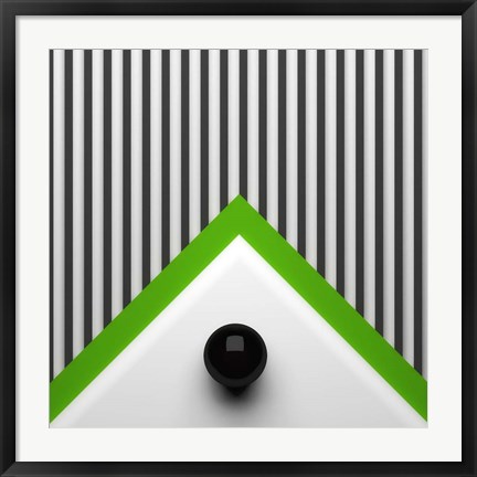 Framed Dot on Triangle Print