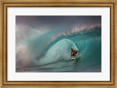 Framed Rolling Surfer Print