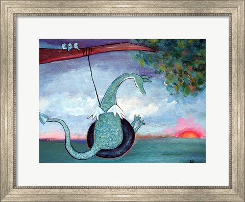 Framed Dragon Swinging Print