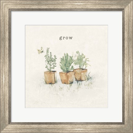 Framed Garden Plants Print