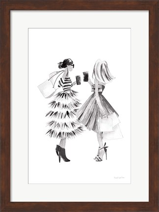 Framed Paris Girlfriends II BW Print