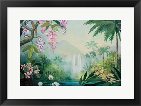 Framed Tropical Falls Print