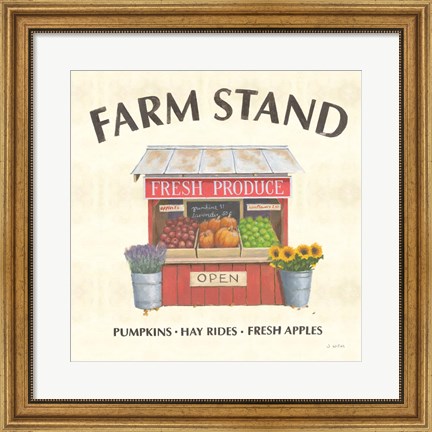 Framed Heartland Harvest Moments II Farm Stand Print