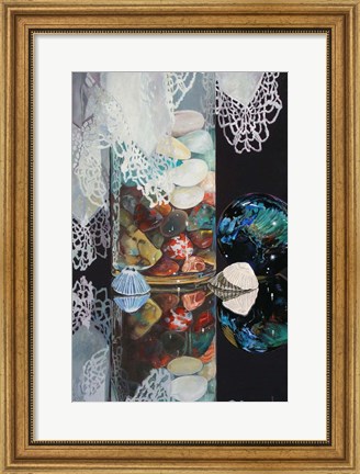 Framed Beauty in a Glass Print