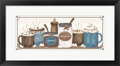 Framed Hot Chocolate Season Panel IV Print
