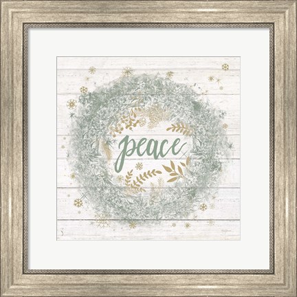 Framed Frosty Peace Sage Print