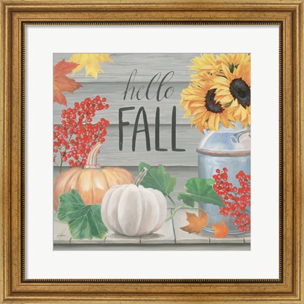 Framed Fall at the Farm V Print