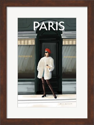 Framed Girl in Paris II Print
