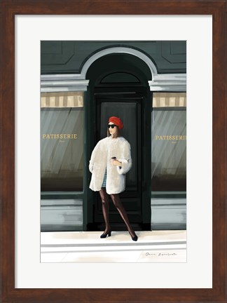 Framed Girl in Paris Print