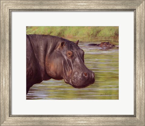 Framed Hippo Print