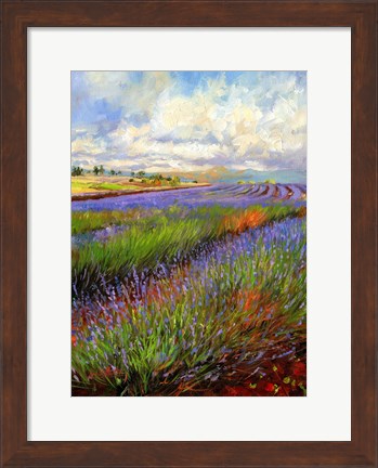 Framed Lavender Field Print