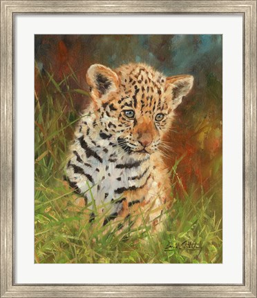 Framed Jaguar Cub Print