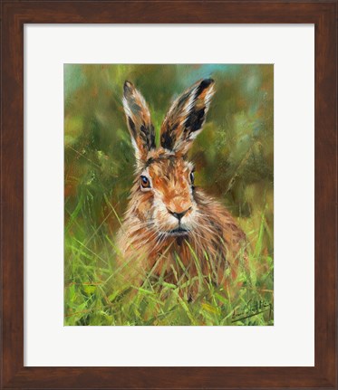 Framed Hare 2 Print