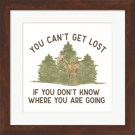 Framed Lost in Woods III-Can&#39;t Get Lost Print