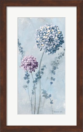 Framed Airy Blooms I Purple Print