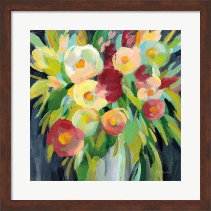 Framed Spring Flowers in a Vase II Print