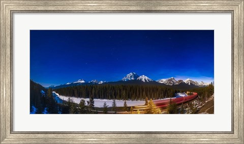 Framed Night Train in the Moonlight at Morant&#39;s Curve Print