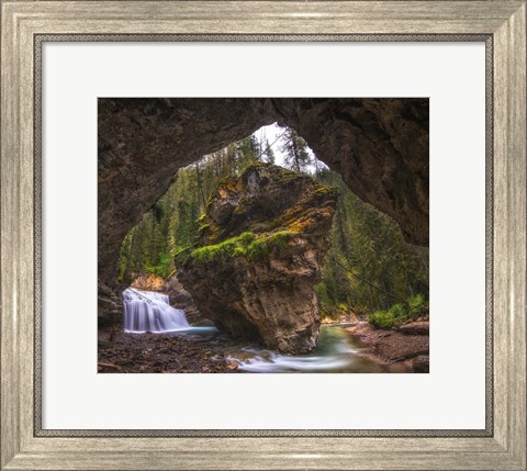 Framed View from Inside a Cave in Banff National Park, Alberta, Canada Print