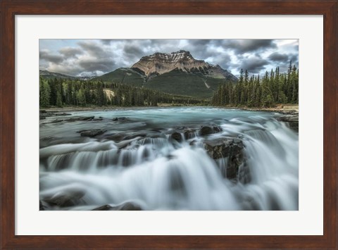 Framed Athabasca Falls,  Jasper National Park Print
