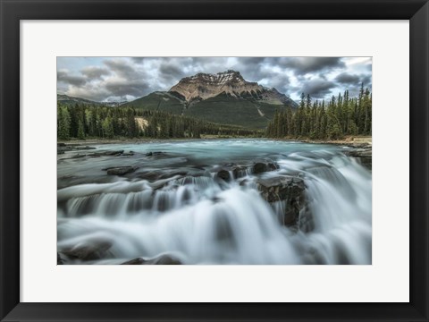 Framed Athabasca Falls,  Jasper National Park Print