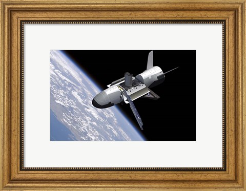 Framed Artist&#39;s Concept of the NASA X-37B Spacecraft Print