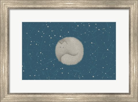 Framed Celestial Cat, Lightness Print