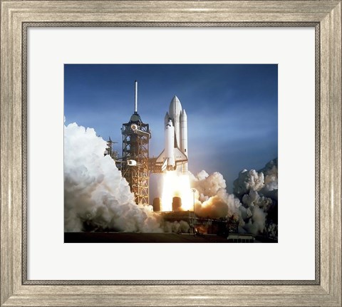 Framed First Launch of Space Shuttle Columbia On April 12, 1981 Print
