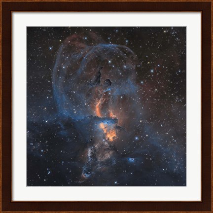 Framed Emission Nebula NGC 3576 in Sagittarius Print