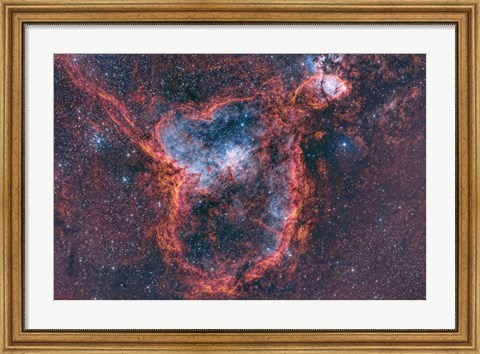 Framed Heart Nebula, Ic 1805 Print