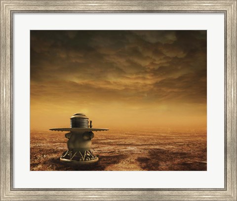 Framed Venera 14 Lander Rests Silently On the Landscape of Venus Print