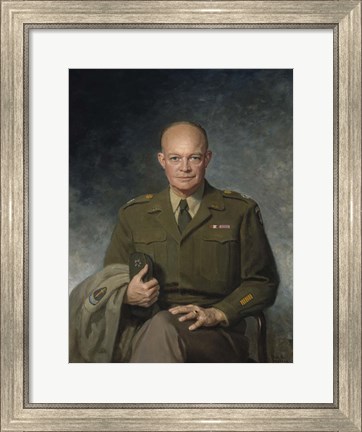 Framed Dwight D Eisenhower, 34th US President Print
