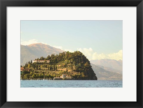 Framed Lake Como Headland Print