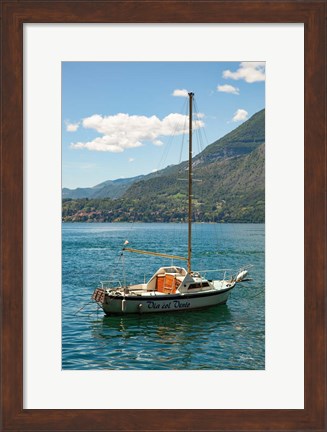 Framed Lake Como Boats II Print