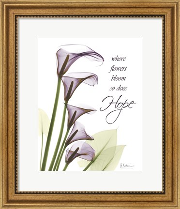 Framed Hope Purple Print