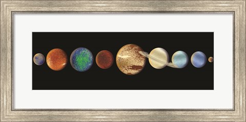 Framed Planets In The Dark Print
