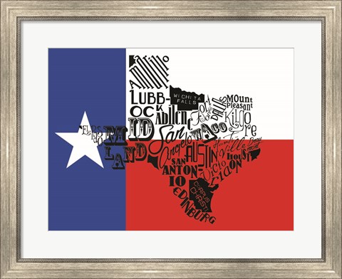 Framed Texas Flag Print