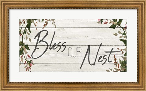 Framed Bless Our Nest Panel Print