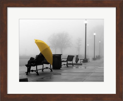Framed Sitting In The Rain Print