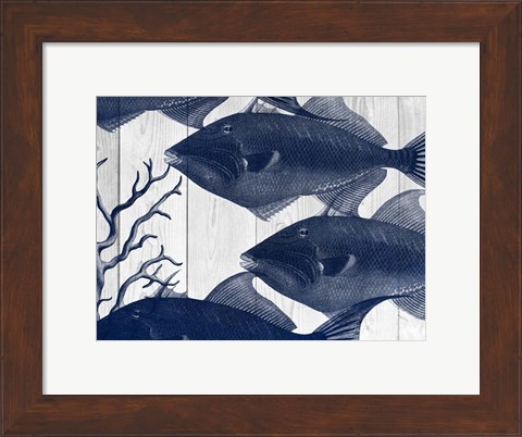 Framed Blue Fish Print