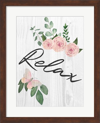 Framed Relax Florals 1 Print